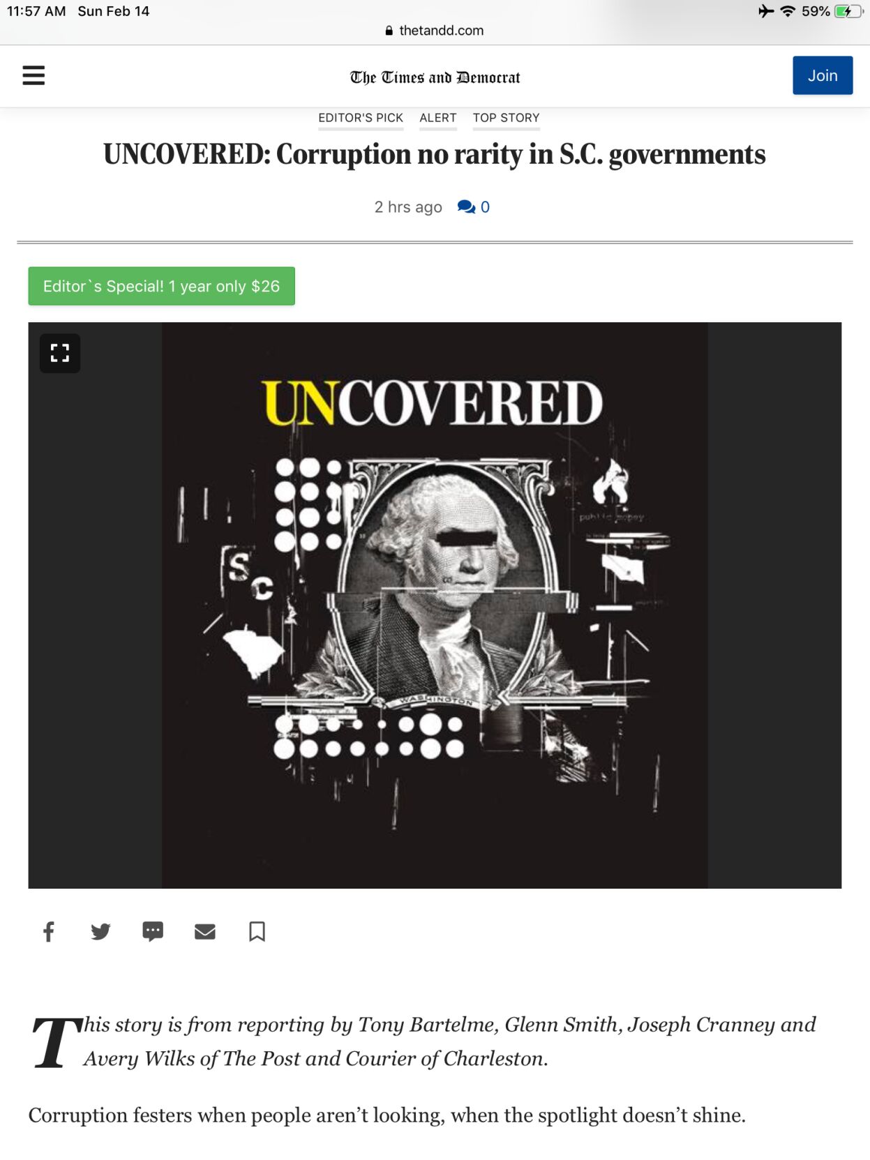 Times and Democrat Unocovered launch